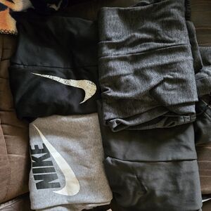 Nike Kids Black and Gray Joggers Set